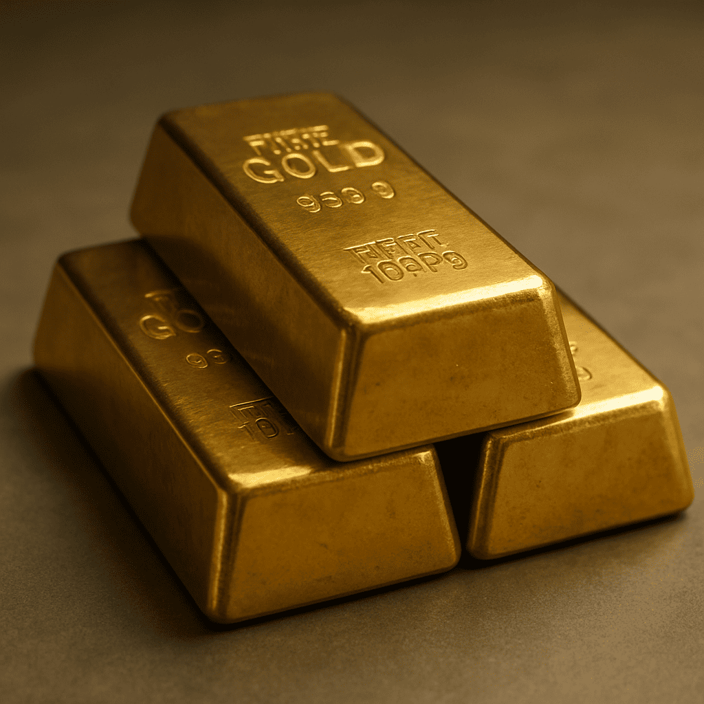 Barras de Ouro Empilhadas